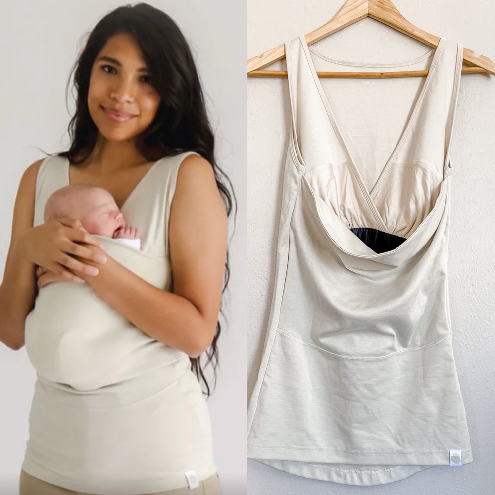 Nursing & Babywear Scoop Neck Tank Top in Cream